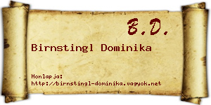 Birnstingl Dominika névjegykártya
